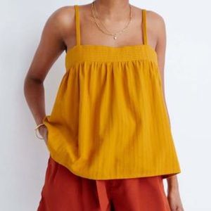 MADEWELL Stitched Swing Tank Textured Stripe NWT